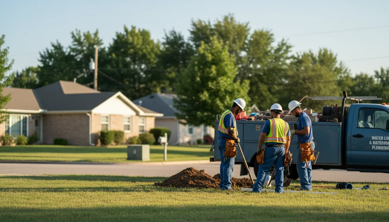 Residential water line and bathroom plumbing service in Arrington, VA
